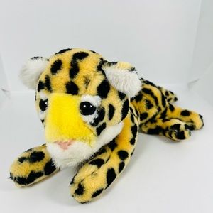 Darling You Cheetah Leopard Plush Lying Down Vintage Korea 9” Stuffed Animal Toy